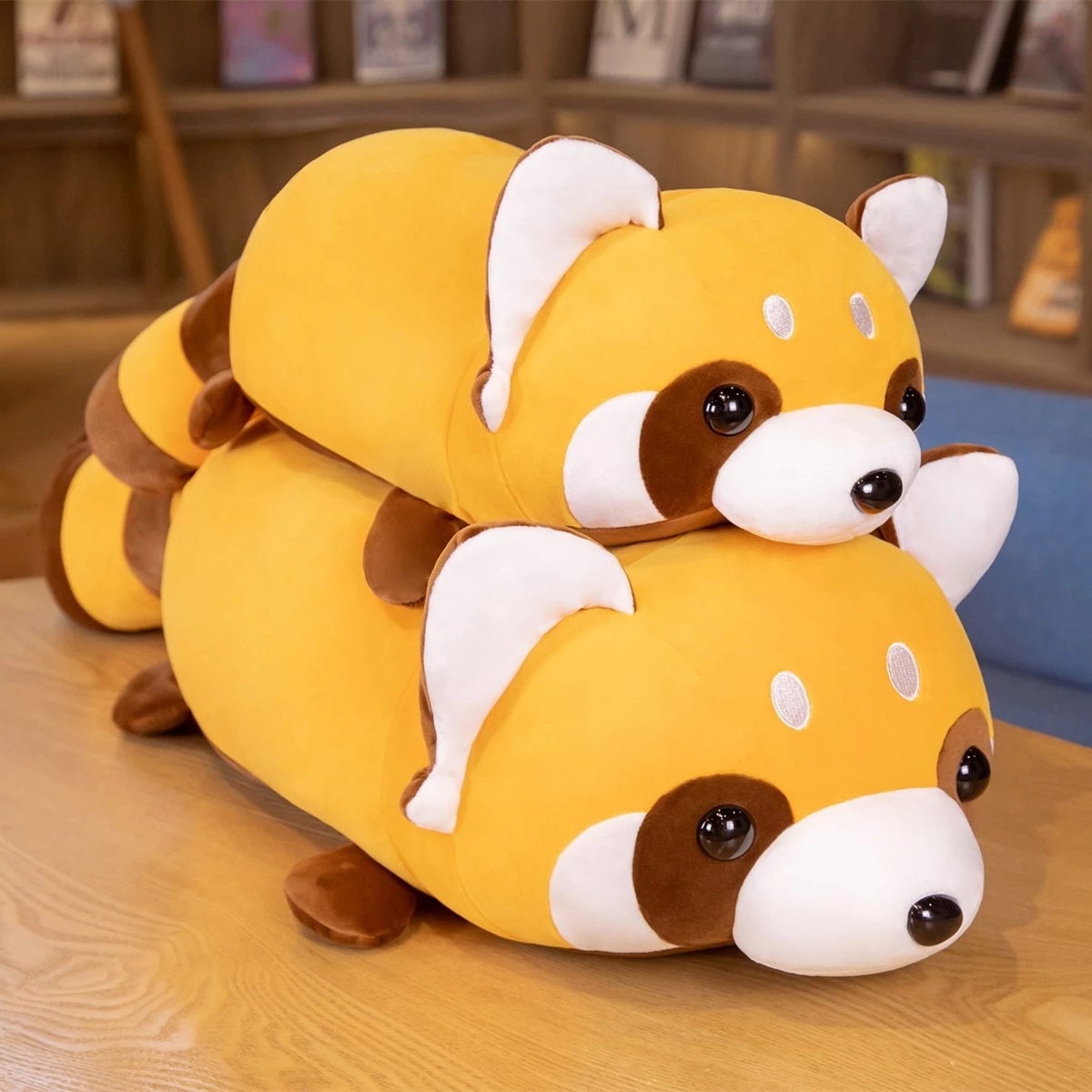 60/80cm Cartoon Lovely Raccoon Plush Pillow Cute Toys Soft Stuffed Animal Cushion Dolls for Kids Baby Christmas Birthday Gifts