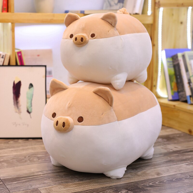 40/50cm New Cute cartoon lazy pig Pillow Plush toys filled with down cotton A favorite birthday gift for adults and children