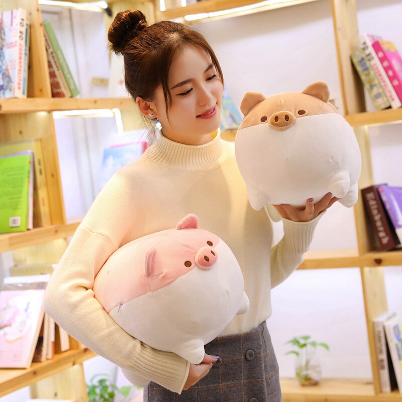 40/50cm New Cute cartoon lazy pig Pillow Plush toys filled with down cotton A favorite birthday gift for adults and children