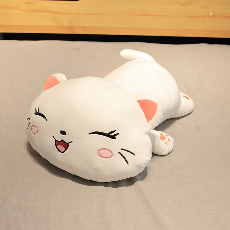 35-65 Kawaii Lying Cat Plush Toys Stuffed Cute Cat Pillow Lovely Animal Doll Soft Cartoon Toys for Children Girls Christmas Gift