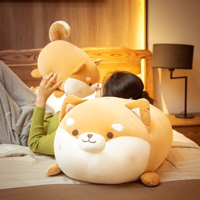1pc Lovely Anime Simulation Dog Fat Shiba inu Dog Plush Pillow Boyfriends Comfortable Shape Pillow Sleeping Sofa Pillow