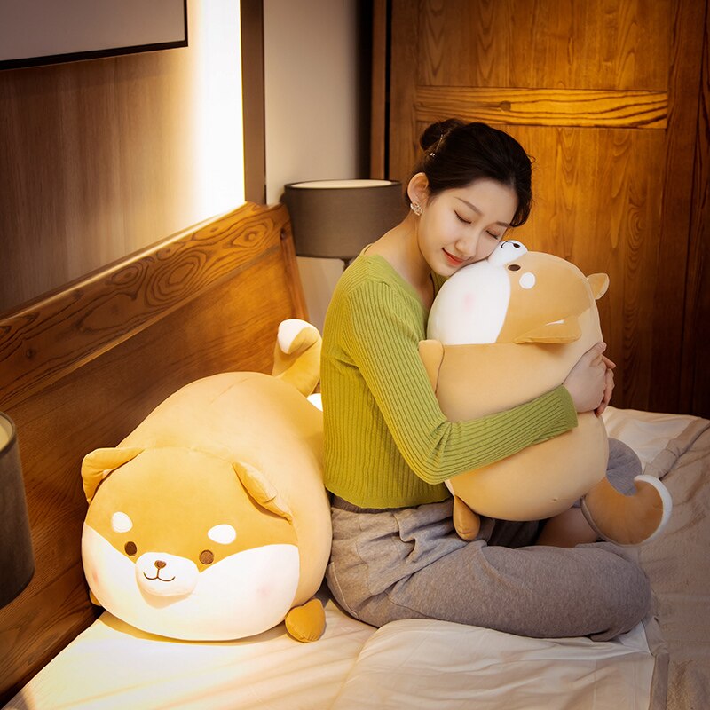 1pc Lovely Anime Simulation Dog Fat Shiba inu Dog Plush Pillow Boyfriends Comfortable Shape Pillow Sleeping Sofa Pillow