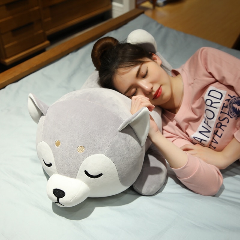 35-75cm Cute Husky& Shiba Inu Corgi Plush Toy Stuffed Soft Animal Dog Pillow Christmas Gift Peluche for Kids GirlsKawaii Present