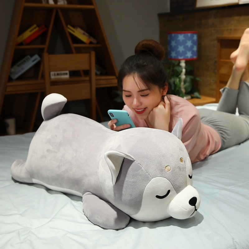 35-75cm Cute Husky& Shiba Inu Corgi Plush Toy Stuffed Soft Animal Dog Pillow Christmas Gift Peluche for Kids GirlsKawaii Present