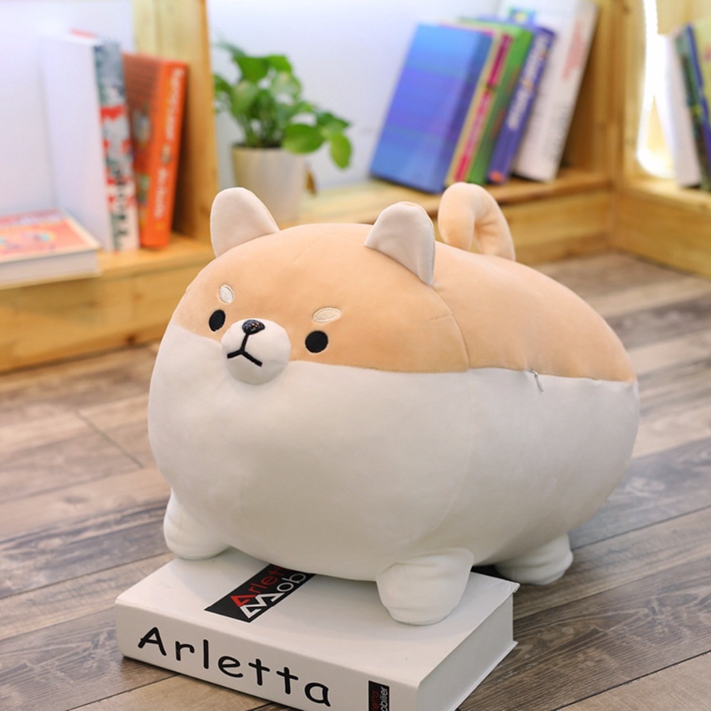 40/50cm Cute Fat Shiba Inu Dog Plush Toy Stuffed Soft Kawaii Corgi Chai Dog Cartoon Pillow Lovely Gift for Kids Baby Children