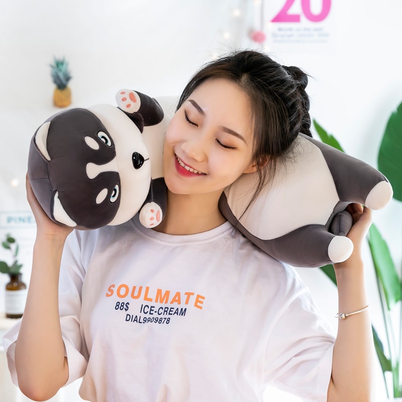 70-130cm Animal Dog Long Pillow Stuffed Husky Plush Toys Soft Sleeping Cushion Doll Children Kids Baby Girls Cartoon Gifts