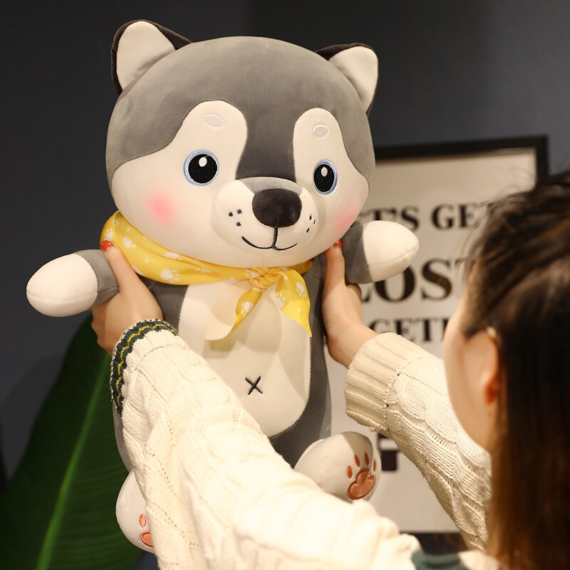 25/35CM Dog Doll Stuffed Simulation Plush Husky Sharpei Lovely Pet Toy Plush Animal Pillow Children Kids Birthday Gift