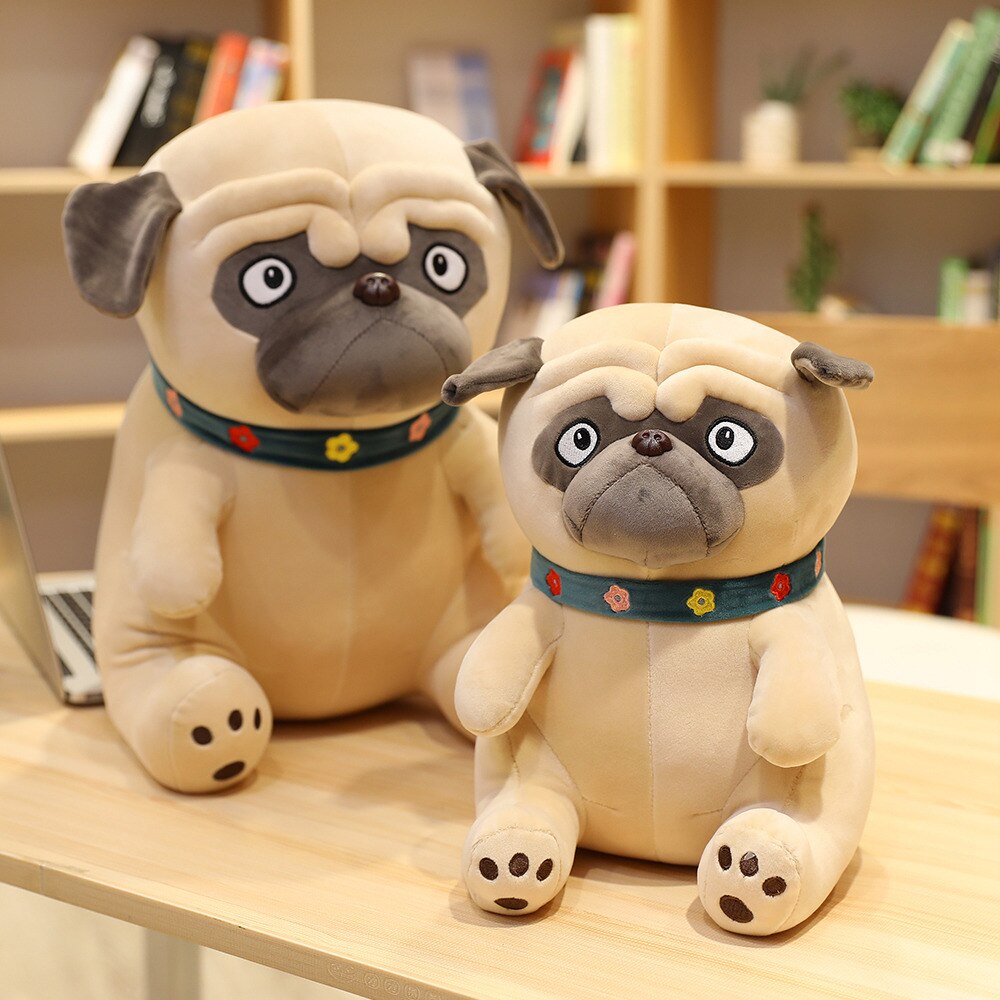 25-55cm Simulation Dog Plush Pug Toys Stuffed Animals Shar Pei Pug Plush Pillow Dolls Kids Baby Children Birthday Gift for Girls