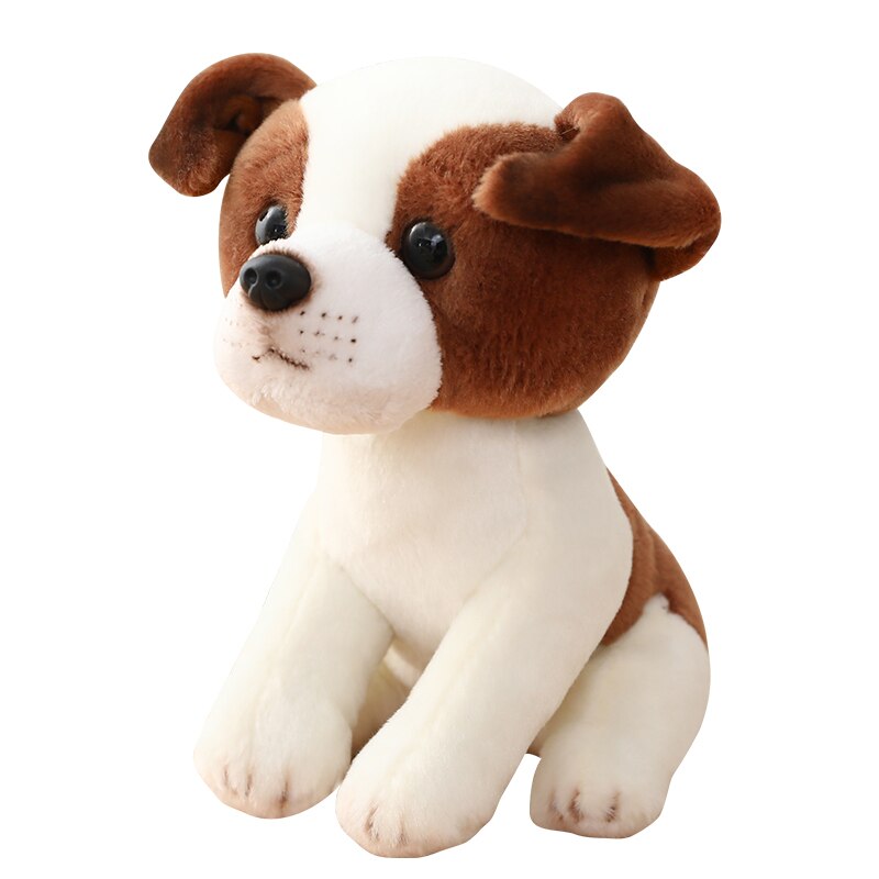 Brown&White 20cm Kawaii Baby Real Life Simulation Dog Plush Toys Cute Animals Doll Soft Stuffed Toy Children Girls Xmas Gift