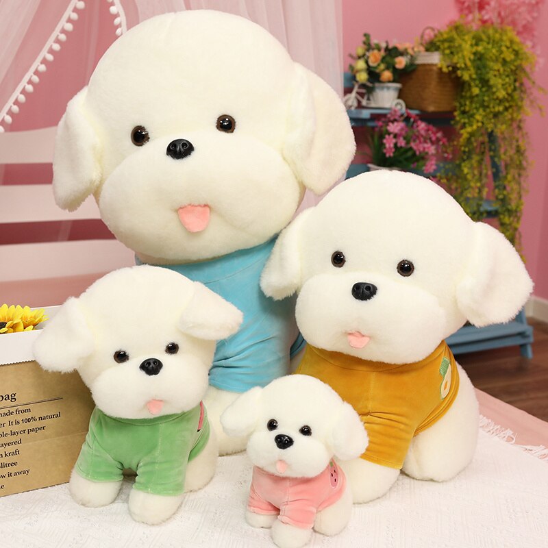 25cm Simulation Puppy Pets Lovely Stuffed Sweater Dog Plush Toy Cute Fluffy Baby Dolls Birthday Gifts for Children