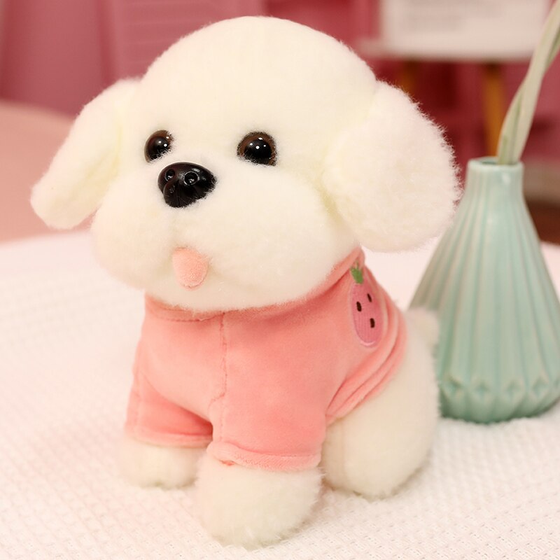 25-45CM Kawaii Arrival Stuffed Sweater Dog Plush Toy Cute Simulation Puppy Pets Fluffy Baby Dolls Birthday Gifts for Children