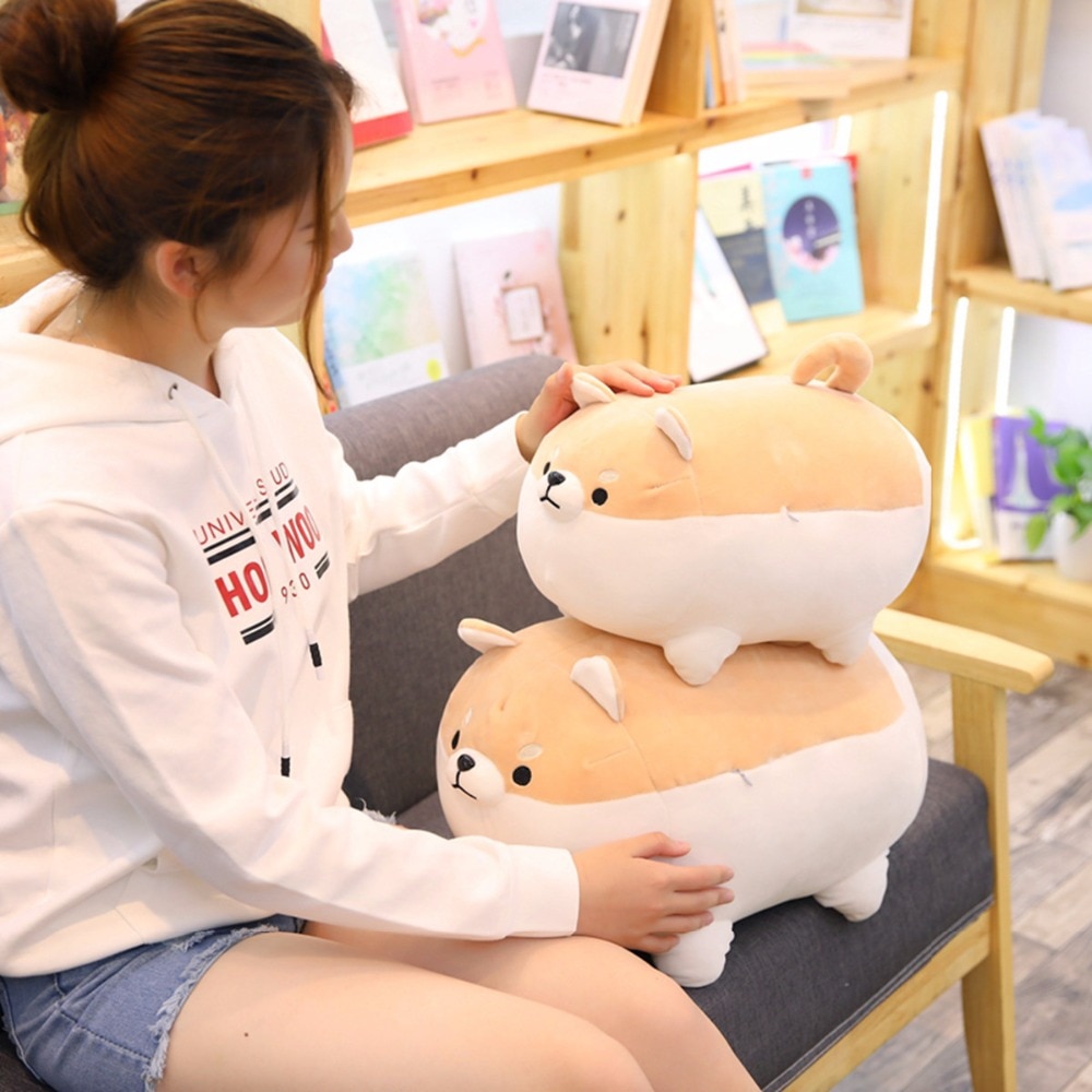 Babiqu 1pc 40/50cm Fat Shiba Inu Dog Plush Toy Stuffed Cute Animal Corgi Chai Dog Soft Sofa Pillow Lovely Gift for Kids Children
