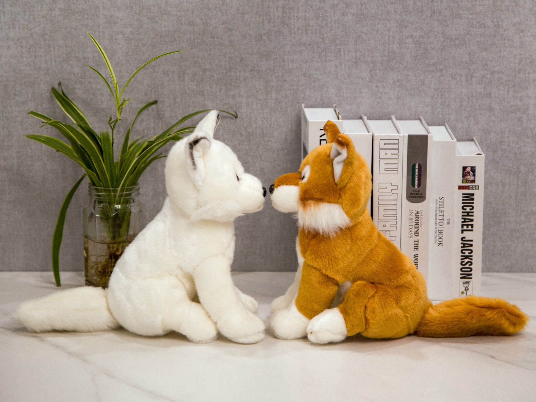 1pc 28cm Japanese Spitz Fox Dog Plush Toy Kids Baby Children Accompany Simulation Animal Doll Lovely Birthday Christmas Gift