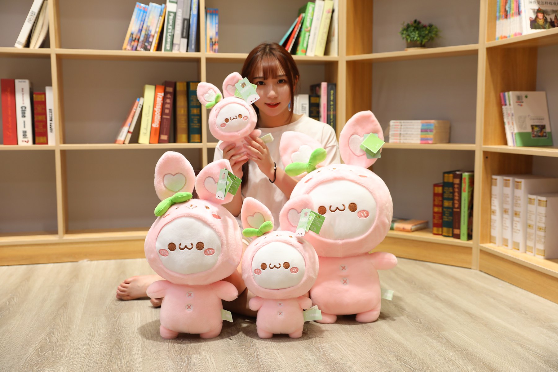 30-65cm Creative Kawaii Rabbit Dumpling Toys Stuffed Lovely Animal Plush Doll for Kids Children Soft Pillow Nice Gifts for Girls