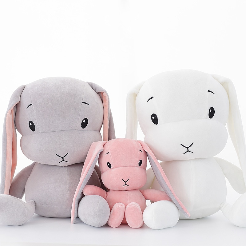 30/50/65CM Lucky Doll Kawaii Long Ear Rabbit plush&Stuffed Soft Rabbit Animal Toy Birthday Christmas Gift Baby Kids Girl Toys