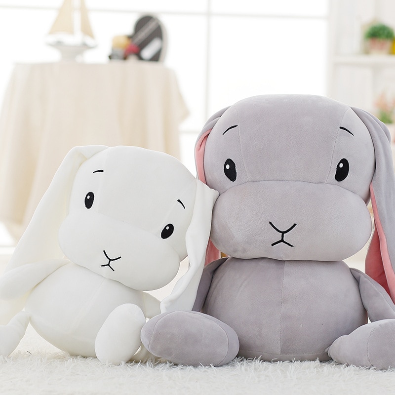 30/50/65CM Lucky Doll Kawaii Long Ear Rabbit plush&Stuffed Soft Rabbit Animal Toy Birthday Christmas Gift Baby Kids Girl Toys