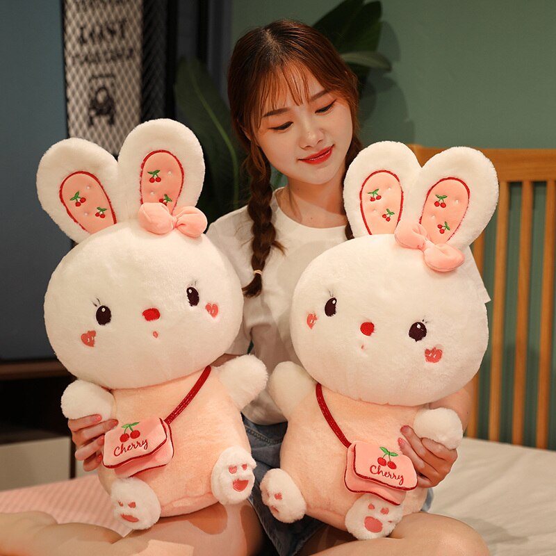 1pc 30/40cm Rabbit Little Peach Plush Toy Rabbit Cute Doll Small Doll Girl Holding Sleeping Pillow Birthday Gift For Children