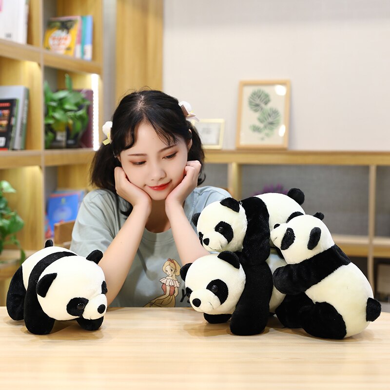24-28cm Baby Decorative Panda for Sofa Chair Plush Toys Stuffed Doll Kids Room Decor Throw Pillows Car Back Cushions