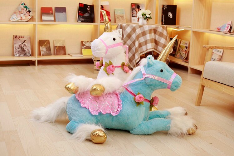 Babiqu 100cm Huge Unicorn Horse Plush Toys Colorful Stuffed Animal Cute Doll for Kids Children Creative Birthday Gift for Girls
