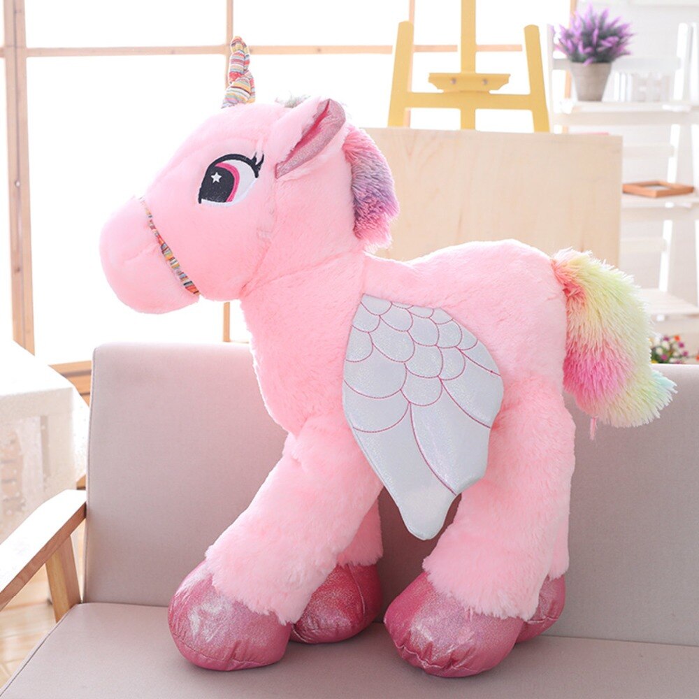 1pc 50-90cm New Giant Unicorn Stuffed Animals Soft Doll Cartoon Horse Unicorn Pillow High Quality Kawaii Gift for Kids Girls