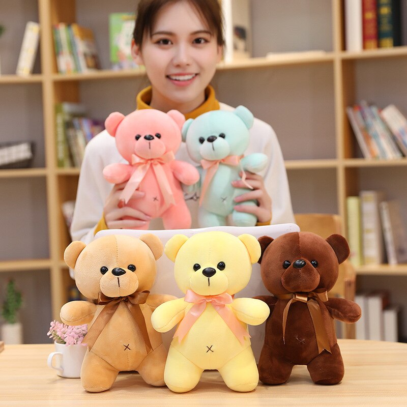 23/30/38cm Kawaii 5 Colors Teddy Bear Stuffed Animals Bear Plush Toys Doll Kids Lovers Birthday Baby Gift Party Wedding Dolls