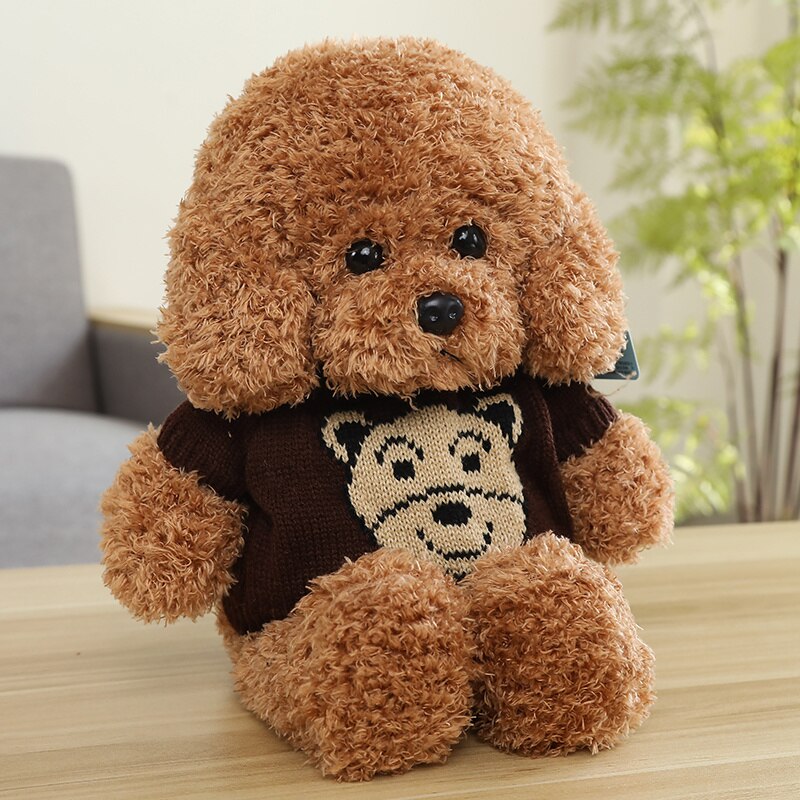 30/45cm Kawaii Teddy Bear Plush Doll Lovely Bear with Sweater Stuffed Soft Animal Plush Toys for Children Cartoon Xmas Gifts