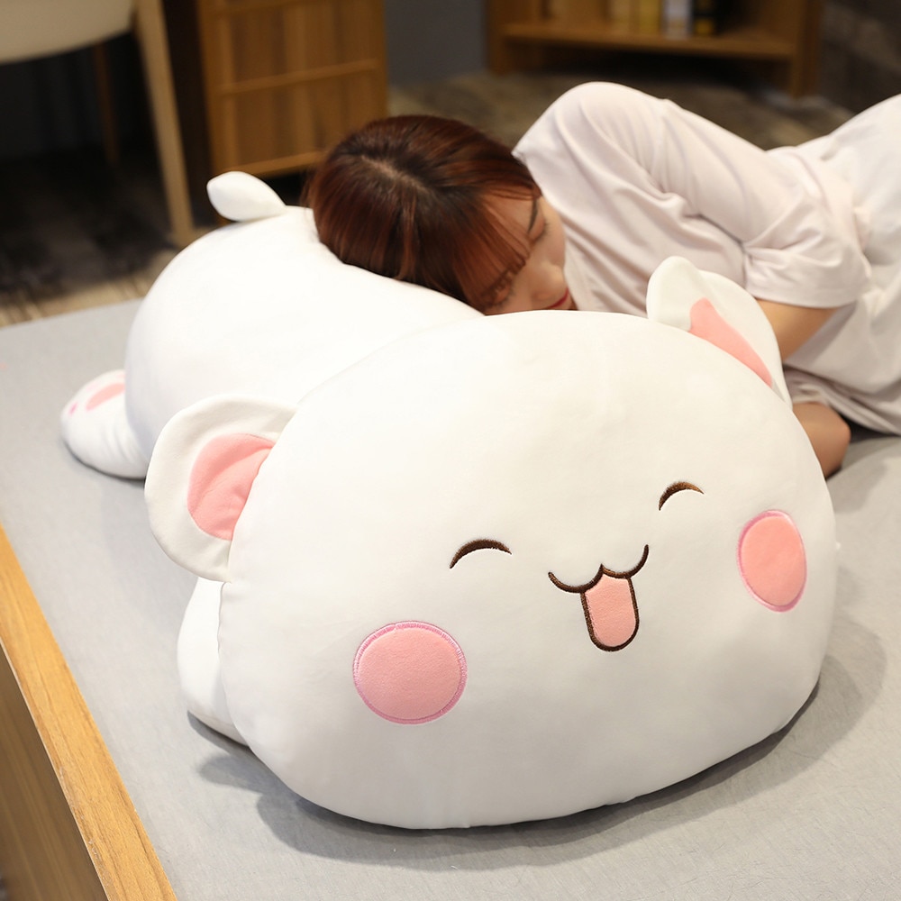 40-80CM Cute Lying Teddy Bear Plush Toy Stuffed Soft Animal Bear Pillow Christmas Gift for Kids Girls Kawaii Valentine Present