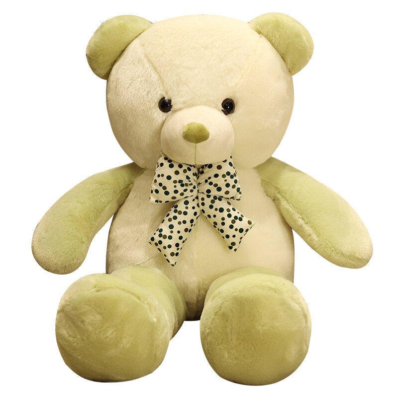 New 60cm Kawaii Teddy Bear with Bow Plush Toys Big Bears Pillow Dolls Stuffed Soft Toys Lovers Girls Valentine's Birthday Gift