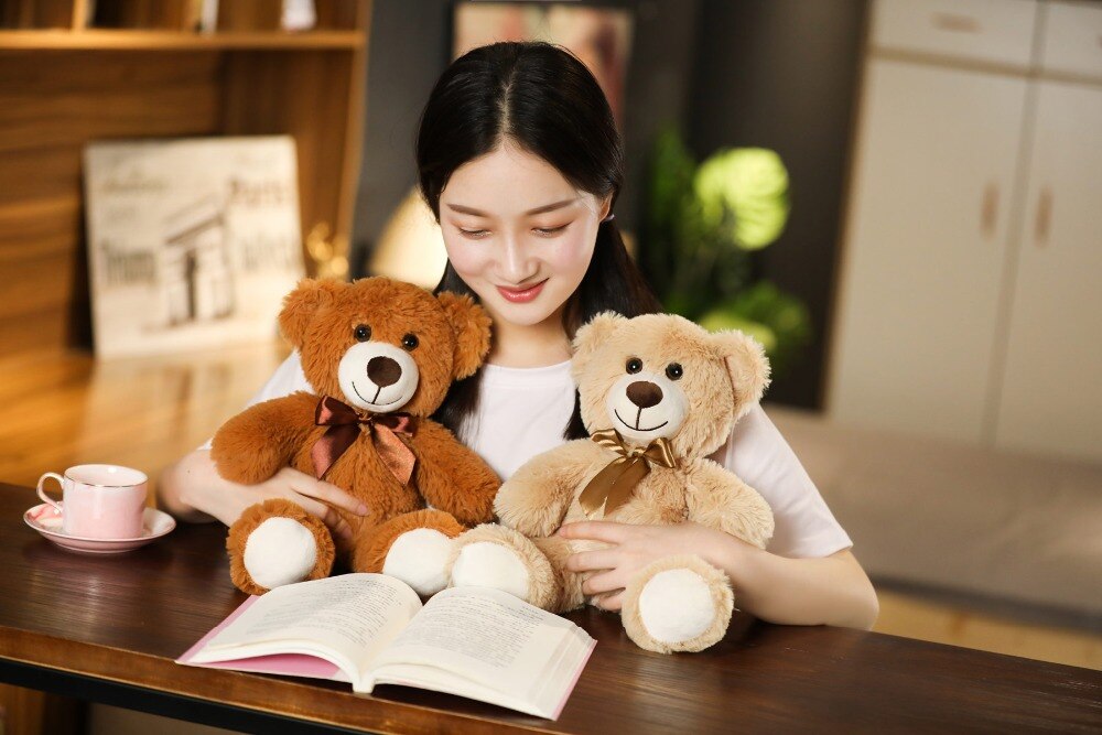 7pcs/lot Plushies Hot Teddy Bear Plush Doll Soft Stuffed Animal Teddy Bear Plush Toys Kids Girls Valentine Lover Birthday Gift