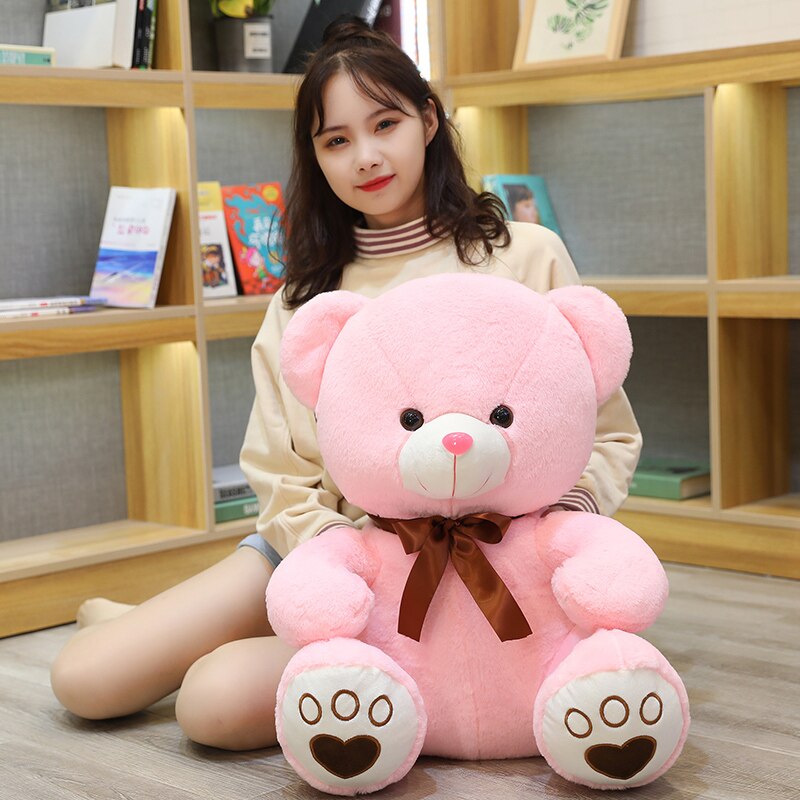 High Quality 35/50/60CM 5 Colors Lovely Bow-Knot Teddy Bear Doll Stuffed Animal Bear Plush Toys Lovers Girls Birthday Baby Gift