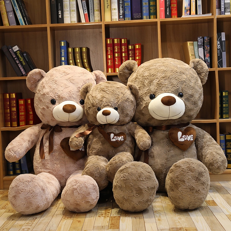 60/80/100cm New Lovely High Quality Rose Teddy Bear with Scarf Stuffed Animals Bear Plush Toys Hug Doll Kids Girl Birthday Gift