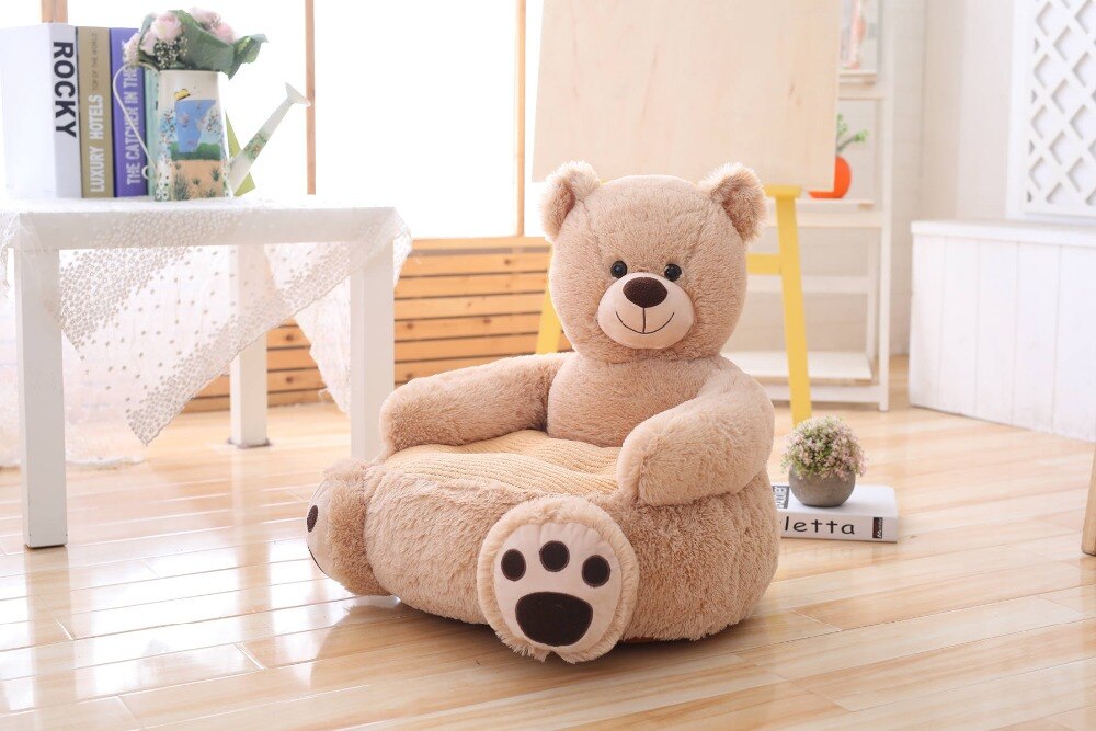 1pc 50*50*45cm Lovely Cartoon Kids Sofa Chair Plush Seat Baby Nest Sleeping Bed Adult Pillow Stuffed Teddy Bear Panda Plush Toys