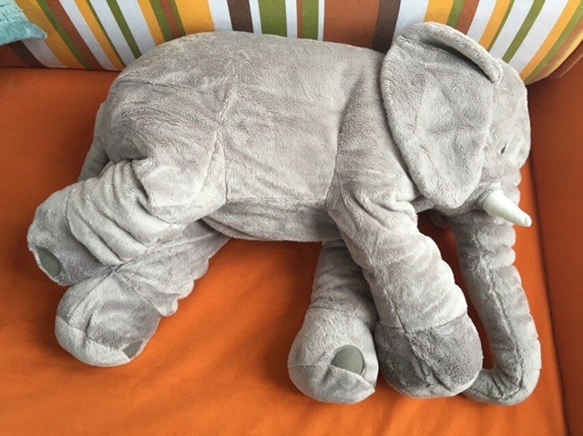 60cm Plush Elephant Toy Infant Plush Elephant Soft Appease Elephant Playmate Doll Baby Elephant Pillow Plush Toys Stuffed Doll
