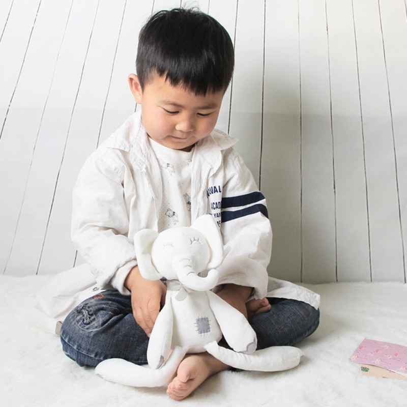 High Quality Cute Plush Elephant Doll Baby Soft Sleeping Mate Newborn Photography Props Gift JUN-9B