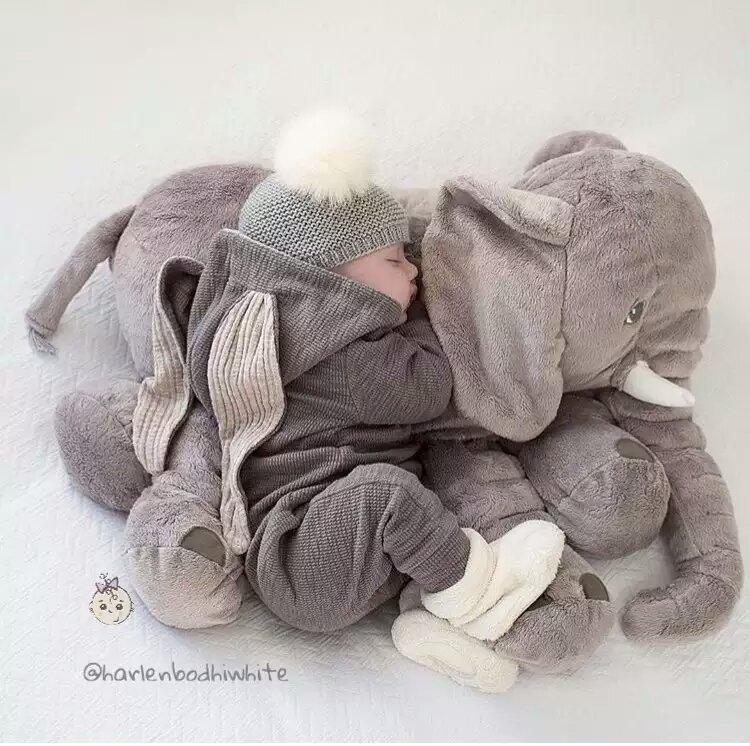 Lovely 40cm/60cm Infant Plush Elephant Soft Appease Elephant Playmate Calm Doll Baby Toy Elephant Pillow Plush Toys Stuffed Doll
