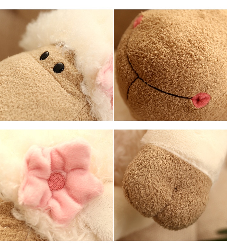 25cm/35cm/50cm/80cm Germany jolly flower sheep beautiful plush toy doll for birthday gift 1pcs