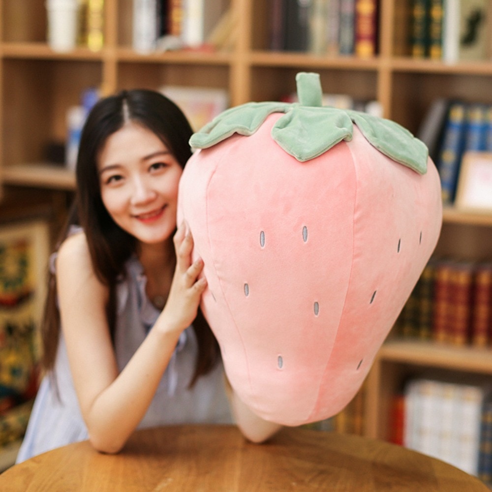 Soft Strawberry Pineapple Stuffed Pillow Sofa Cushion Fruits Plush Baby Toys For Children Birthday Gift for Kids Girls Friends