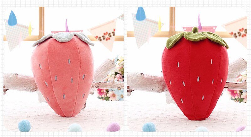Creative Strawberry Plush Toys Cartoon Fruit Stuffed Plush Doll Cute Soft Kids Toy Plants Sofa Pillow Children Birthday Gift