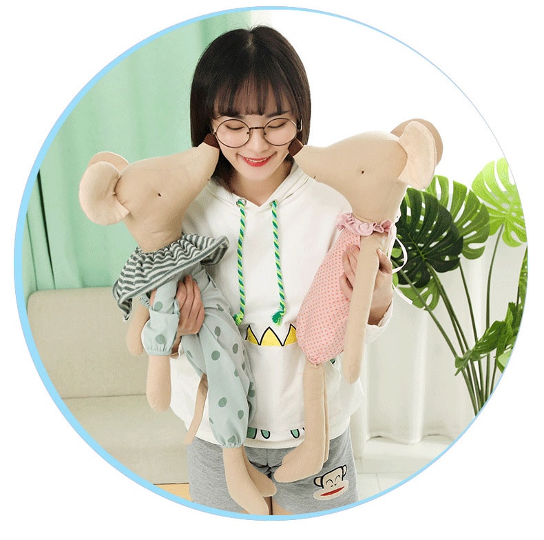 Kawaii Mouse Plush Toys Cute Mice Stuffed Dolls Animals Plush Toy Soft Mouse Doll Baby Sleeping Toy Cloth for Kids Birthday Gift
