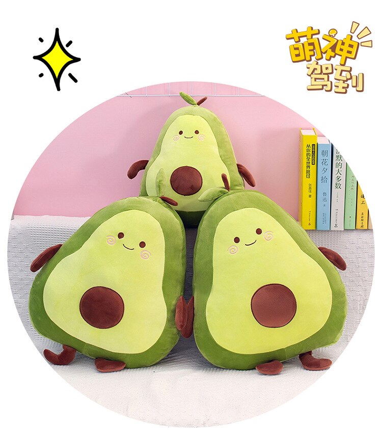35-45-50-70CM Cute Avocado Stuffed Plush Toy Filled Doll Fruit Cushion Pillow Soft Plush Doll Toy Child Baby Girl Birthday Gift