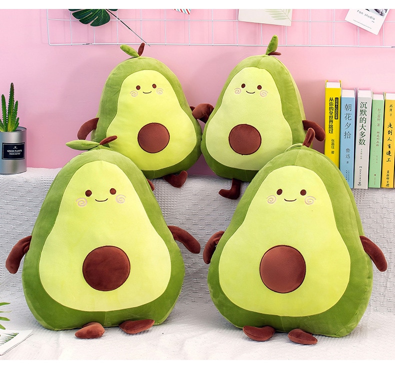 Lovely New Avocado Plush Toys Large Size Avocado Doll Plush Plant Cushions Cartoon Fruit Pillow for Kids Home Decor Ornaments