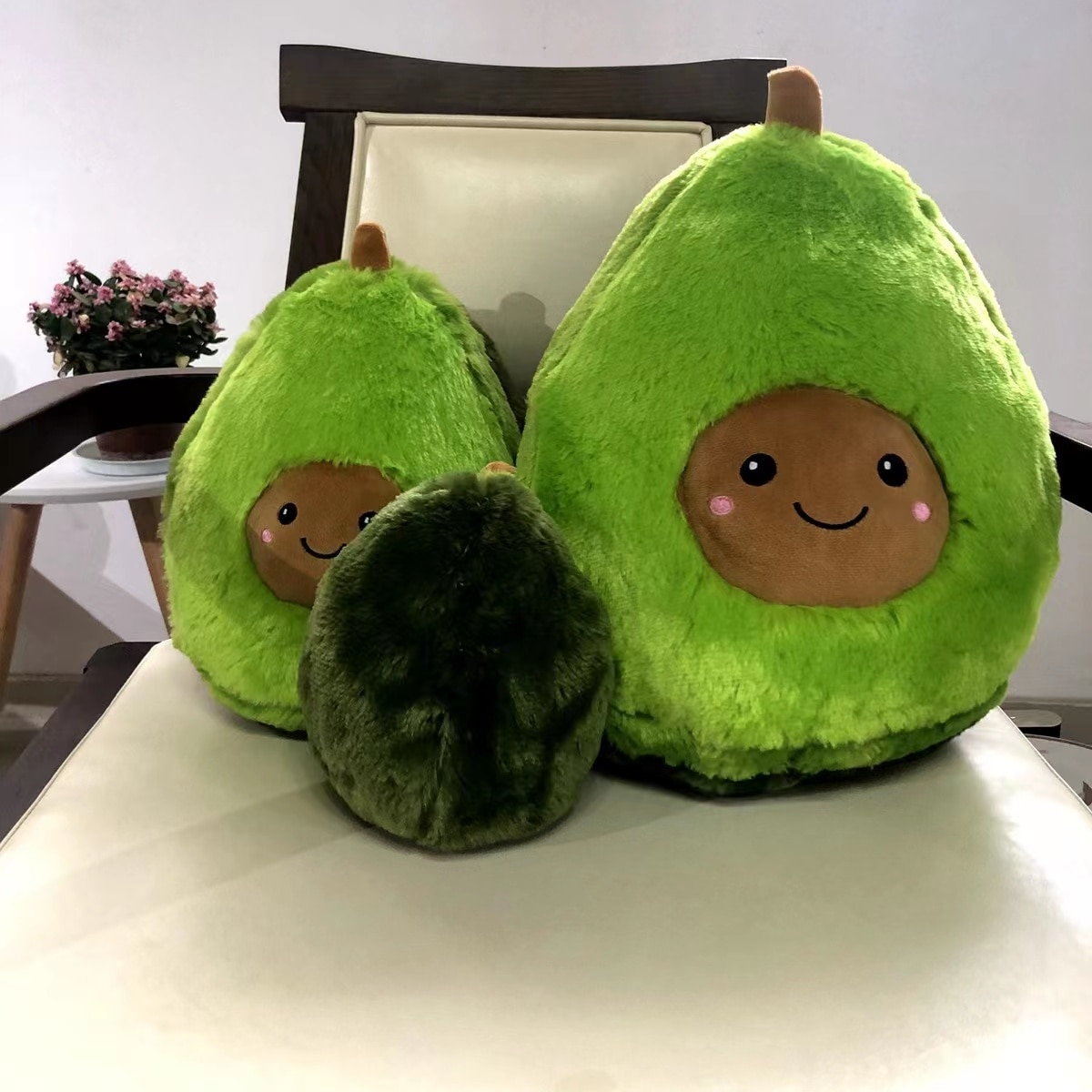 20/40/60CM smile cartoon avocado stuffed plush toy fruit plant pillow doll children gift home decoration ornaments