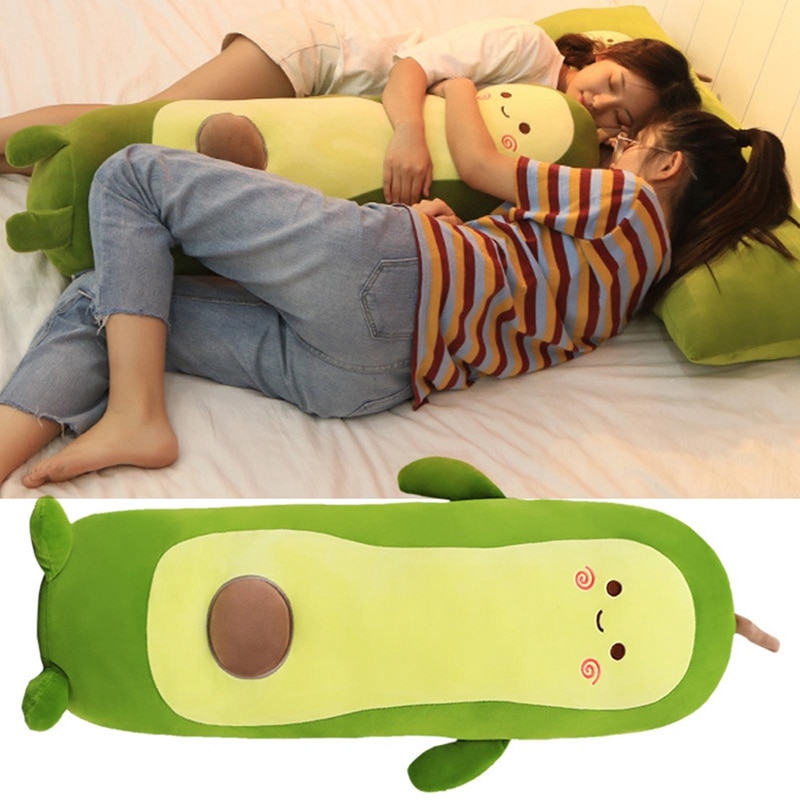 70cm Small Size Green Avocado Plush Toy Girl Boy Sleeping Doll Cushions Lovely Fruit Pillows Kids Girlfriend Birthday Gifts
