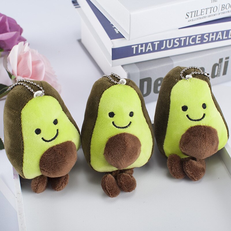12cm Fruit Avocado Pendant Cute Doll Keychain Plush Toy Stuffed Toys Women Ladies Bag Pendant Nice Christmas Gift For Girl