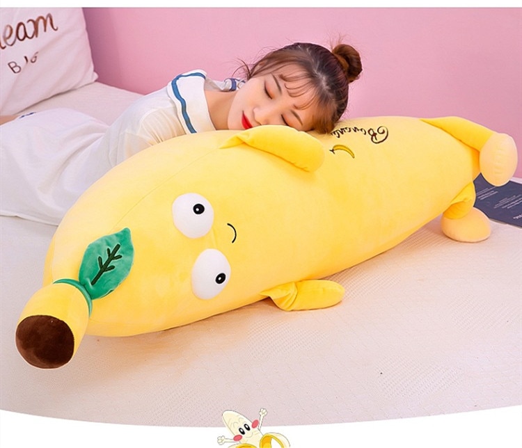 Plush Toy Cartoon Big Eyes Banana Plush Toy Pillow Kawaii Doll Doll Child Gift Girl Sleeping Pillow Decoration Kids Toys