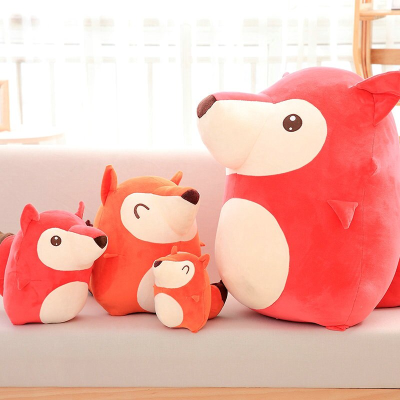 wholesale stuffed plush orange fox doll birthday gift for Chlidren 20-40cm New Style toy Cartoon fat fox plush toys