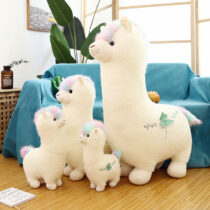 Flykee Kawaii Alpaca Kids Toy Doll Llama Stuffed Plush Soft Doll Cushion Red,28Cm