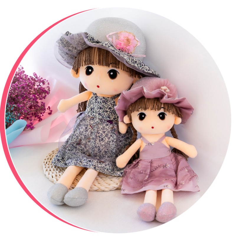45-80cm Rag Doll Stuffed Dolls Plush Plush Wedding Rag Doll Cute Toys Sweet Model Girls Kids Birthday Christmas Gift Plush Toy