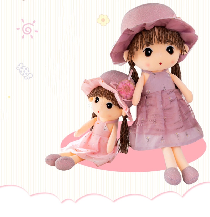 45-80cm Rag Doll Stuffed Dolls Plush Plush Wedding Rag Doll Cute Toys Sweet Model Girls Kids Birthday Christmas Gift Plush Toy