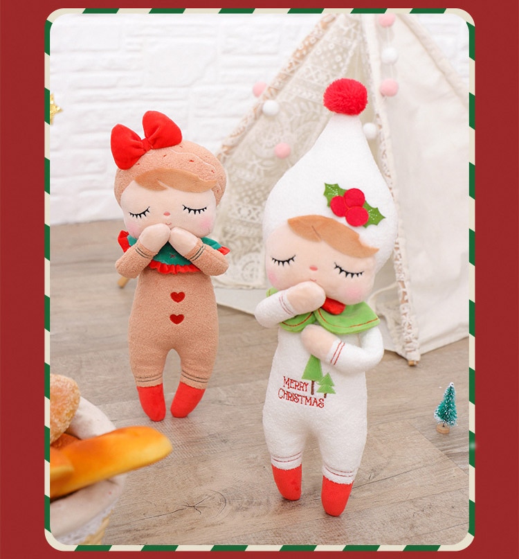 38CM Christmas Dolls Stuffed Toys Girls Baby Beautiful Keppel Soft Animal Kids Infants Cloth Doll Plush Toys